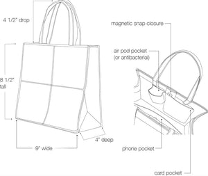 Mini Paperbag Tote Schwarz Croc - Hyer Goods - Lessful