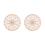 Ohrstecker Mandala des Glücks rosévergoldet