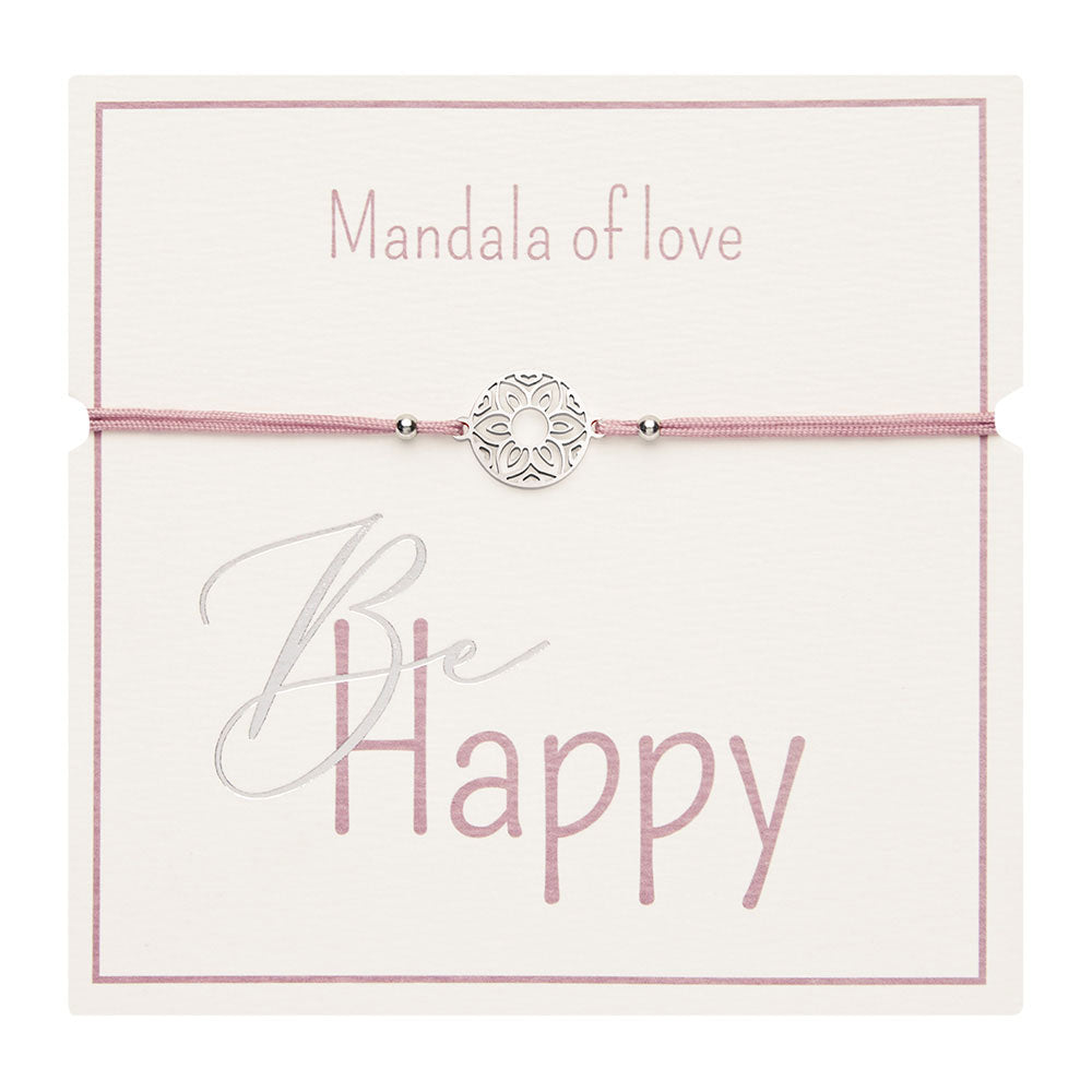 Edelstahlarmband Mandala der Liebe - "Be Happy"