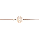 Edelstahlarmband Blume rosévergoldet - "Be Happy"