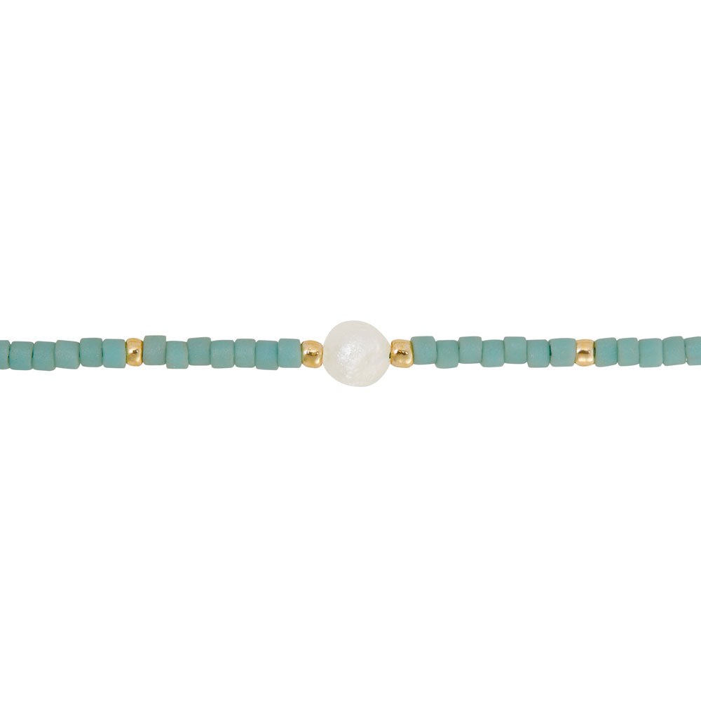 Armband in mint mit Süsswasserperlen - Little Treasure