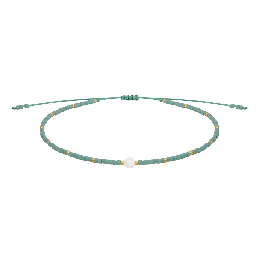 Armband in mint mit Süsswasserperlen - Little Treasure