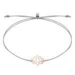 Edelstahlarmband Lotus rosévergoldet - "Flowers of Love"