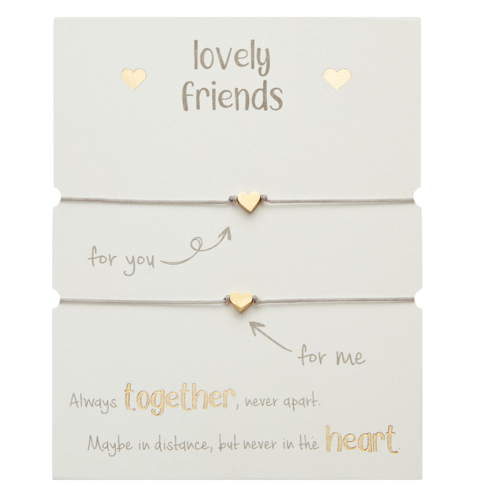 Edelstahlarmband Herz vergoldet - "Lovely Friends"