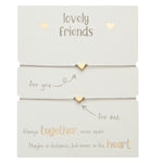 Edelstahlarmband Herz vergoldet - "Lovely Friends"