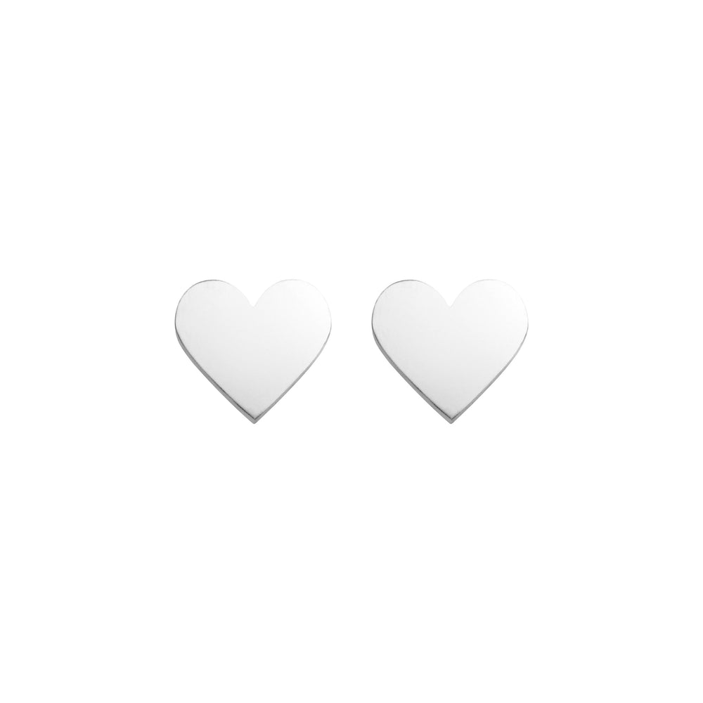 Herz-Ohrstecker Love it. - versilbert