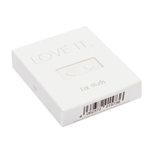 Herz-Ohrstecker Love it. - versilbert