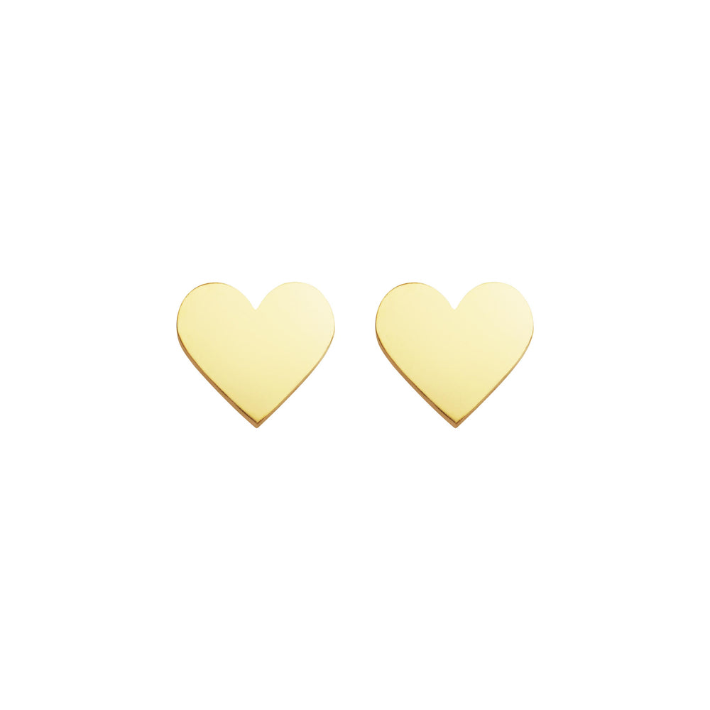Herz-Ohrstecker Love it. - vergoldet