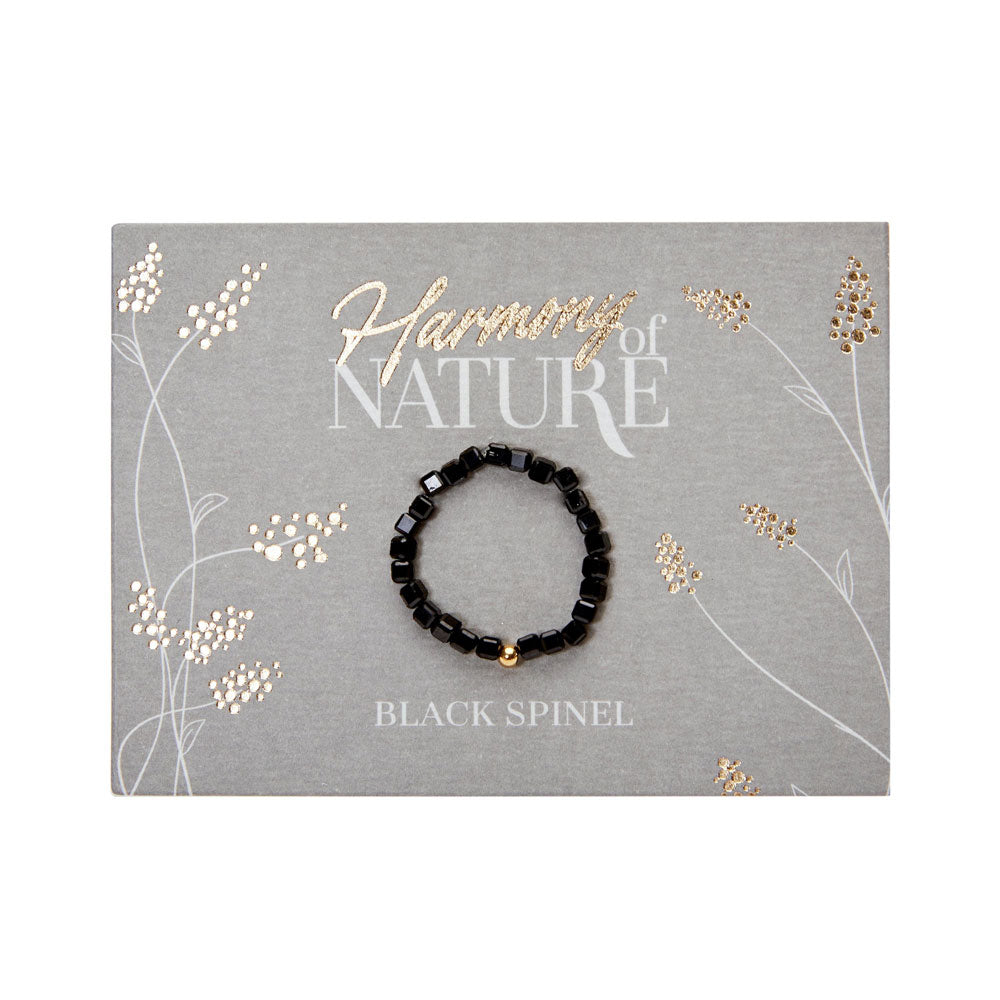 Schwarzer Spinell Ring - Harmony in Nature