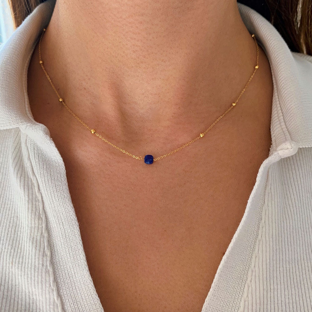 Lapislazuli feine Halskette Alina - Victoire Collection