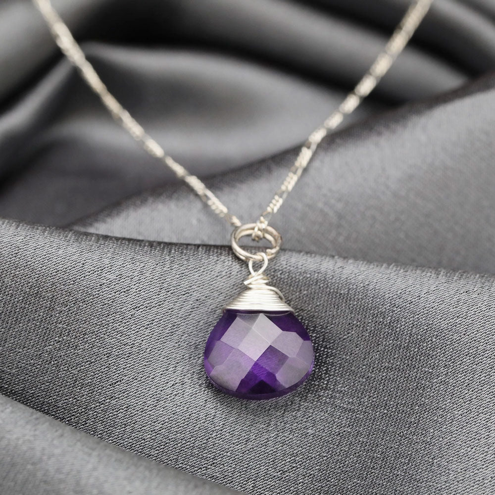 Amethyst Halskette Silber - MadameLili