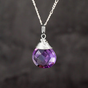 Amethyst Halskette Silber - MadameLili