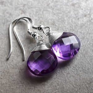 Amethyst Ohrringe Silber - MadameLili