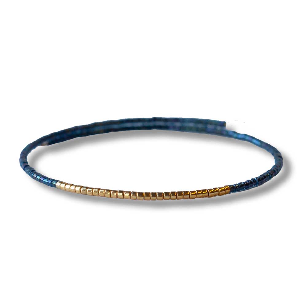 Norah Bangle Metallic Blue - Lenny & Eva