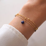 Chiara dreifaches Armband Lapislazuli- Victoire Collection