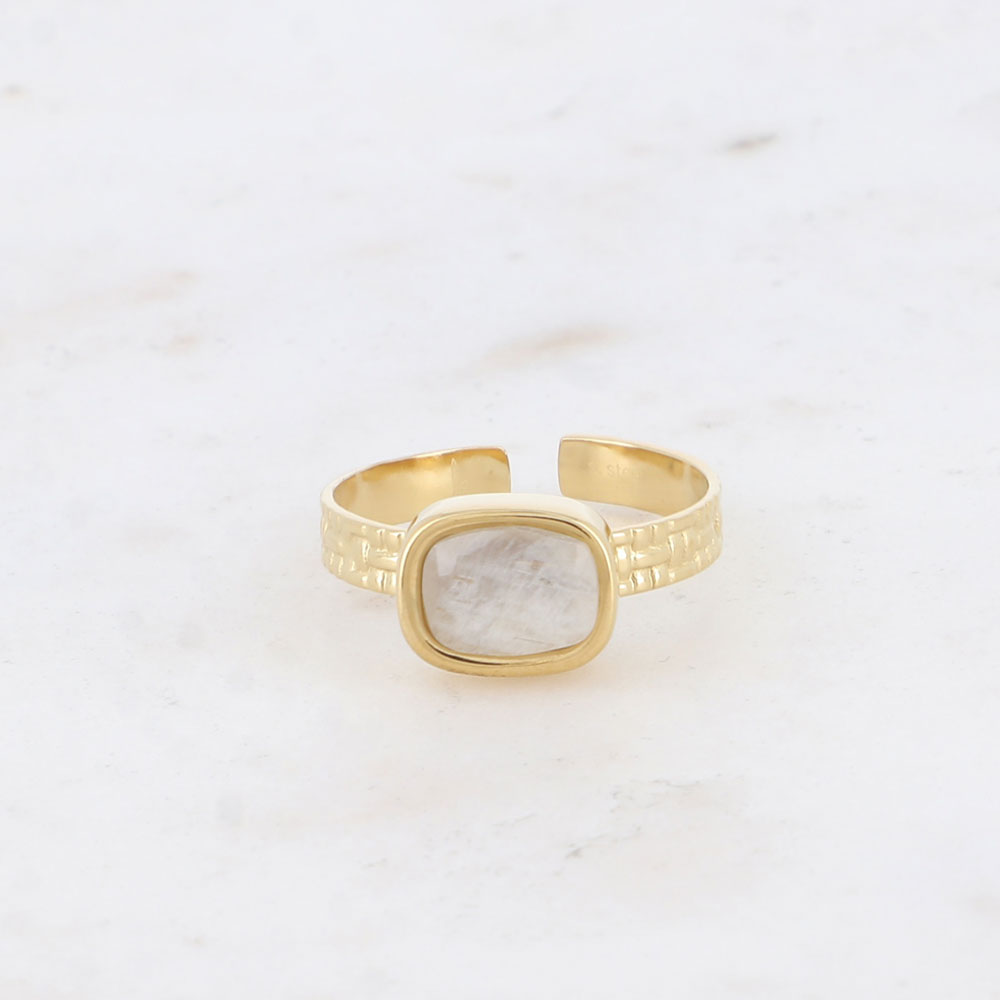 Cindy Ring Weisser Achat - Bohm Paris