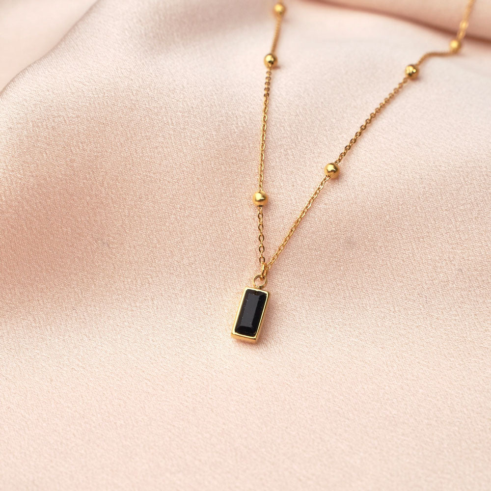 Elora Halskette mit Onyx - Victoire Collection