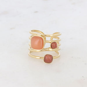 Leila Ring Achat Orange - Bohm Paris