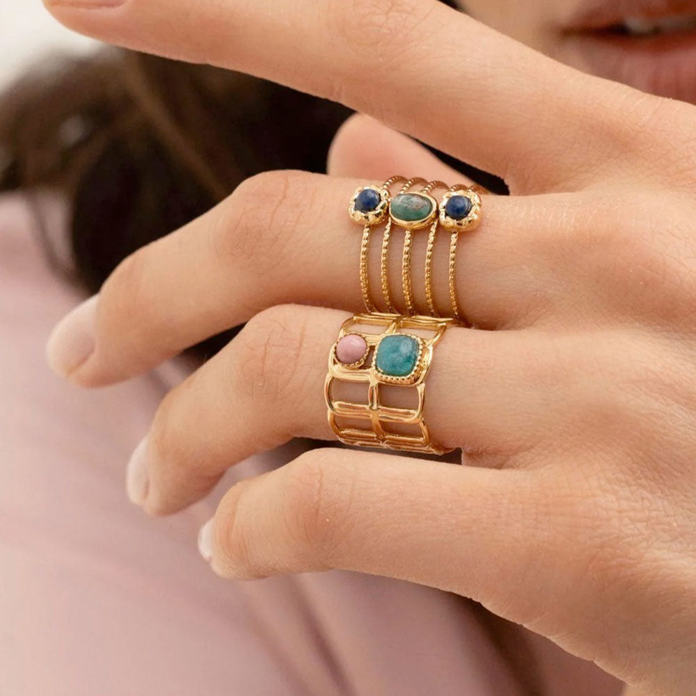Loly Ring afrikanischer Türkis - Bohm Paris