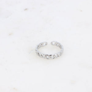Mala Ring verstellbar im Kettenlook silberfarben- Bohm Paris