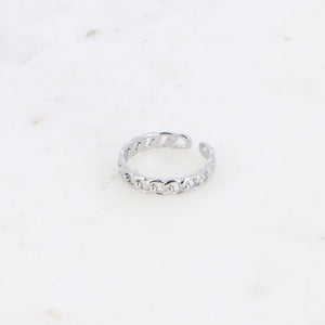 Mala Ring verstellbar im Kettenlook silberfarben- Bohm Paris