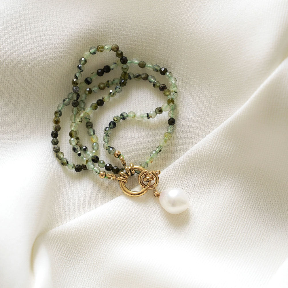 Prehnit Halskette Maris - Victoire Collection