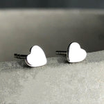 Mini Herz Ohrstecker Silber - MadameLili