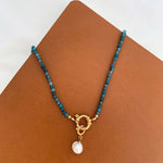 Apatit blau Halskette Mira - Victoire Collection