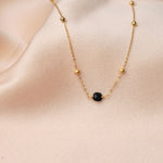 Onyx feine Halskette Morena - Victoire Collection