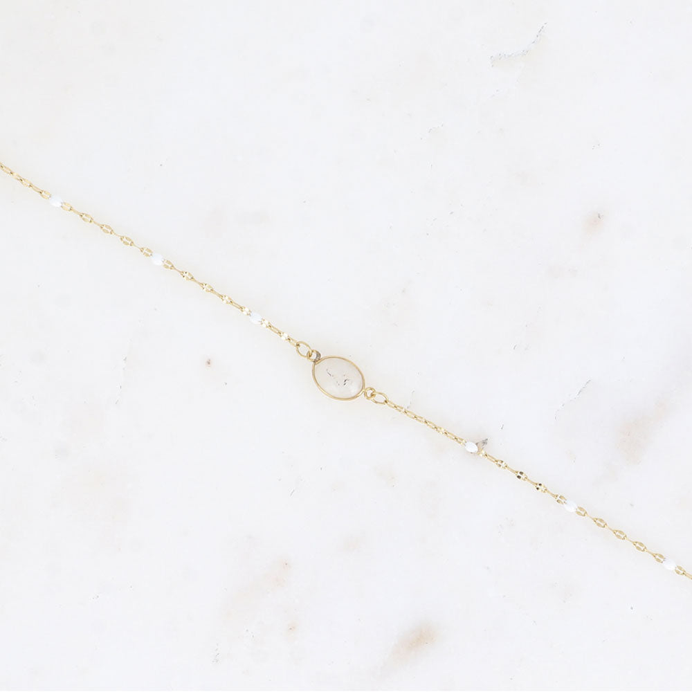 Noelynn Armband weisser Achat- Bohm Paris