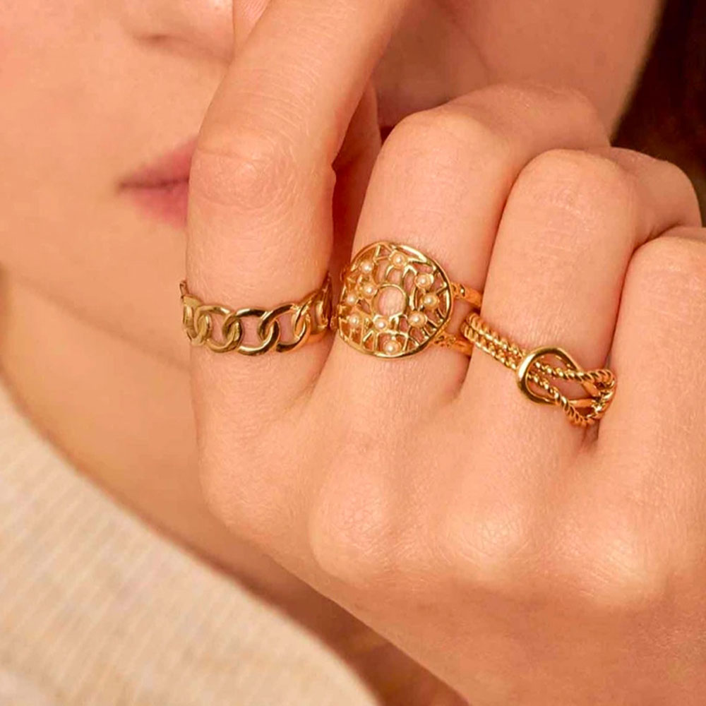 Palima Ring verstellbar goldfarben- Bohm Paris