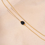 Rahel zweireihiges Armband Onyx - Victoire Collection