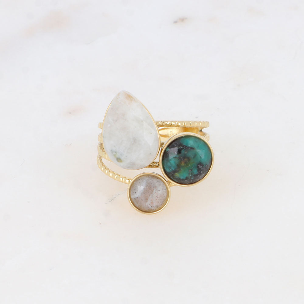 Rana Ring weisser Achat - Bohm Paris