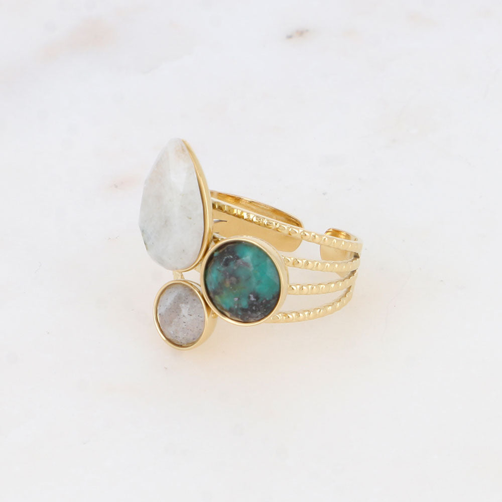 Rana Ring weisser Achat - Bohm Paris