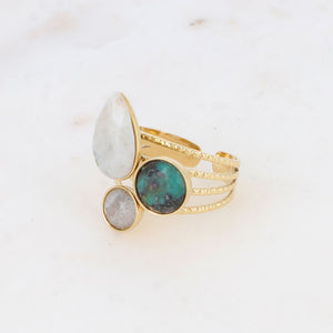 Rana Ring weisser Achat - Bohm Paris