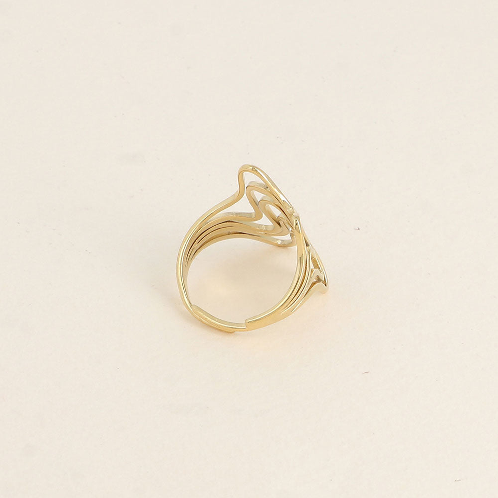Ondule Ring breit verstellbar goldfarben- Bohm Paris