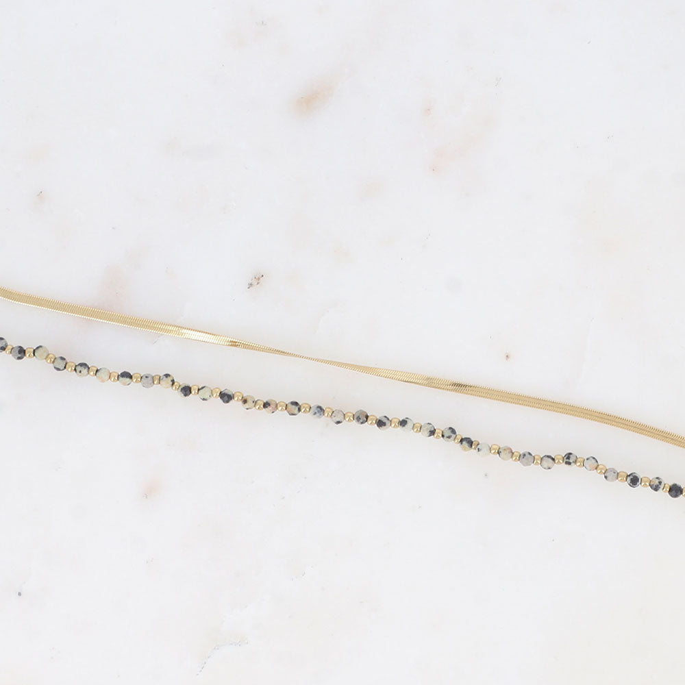 Rosalie Armkette Dalmatiner Jaspis - Bohm Paris