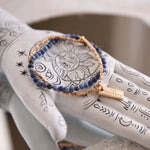 Sodalith und Gold Double Wrap Armband - Cecelia Designs Jewelry