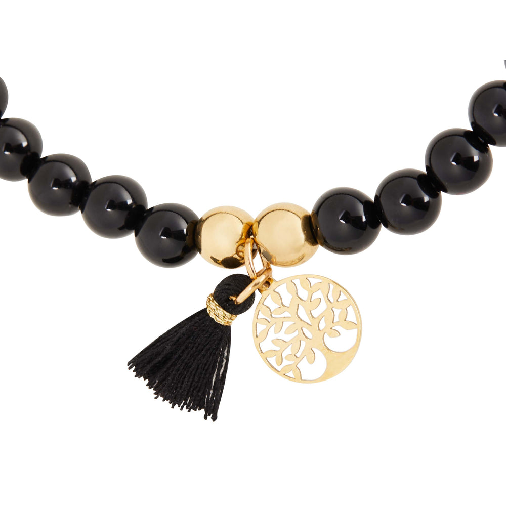 Armband "Baum des Lebens" - schwarzer Achat