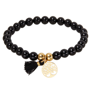 Armband "Baum des Lebens" - schwarzer Achat