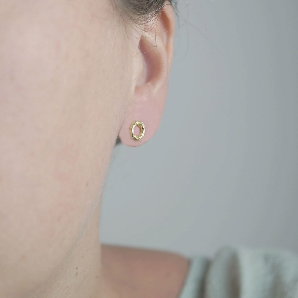 Structured Ring Ohrstecker - Fräulein Tapir