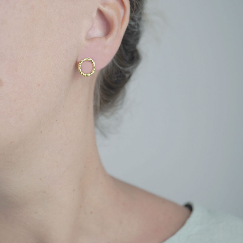 Structured Ring Ohrstecker - Fräulein Tapir
