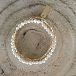 Süsswasserperlen und Gold Double Wrap Armband - Cecelia Designs Jewelry