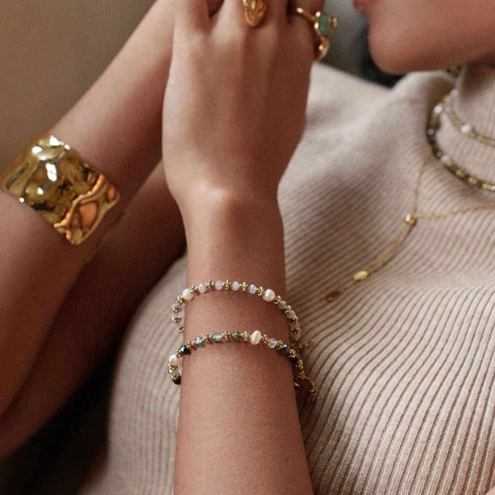 Suzie Edelstahl-Armband blauer Achat- Bohm Paris
