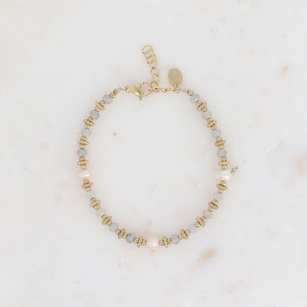 Suzie Edelstahl-Armband Labradorit- Bohm Paris
