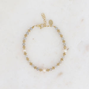 Suzie Edelstahl-Armband Labradorit- Bohm Paris