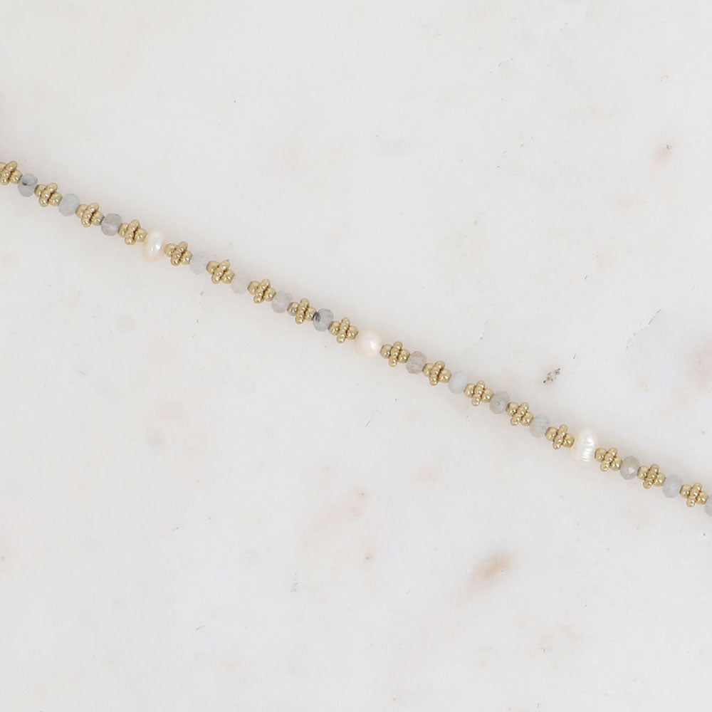Suzie Edelstahl-Armband Labradorit- Bohm Paris