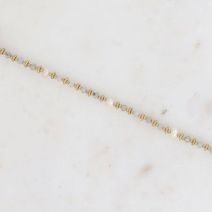 Suzie Edelstahl-Armband Labradorit- Bohm Paris
