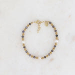 Suzie Edelstahl-Armband blauer Achat- Bohm Paris