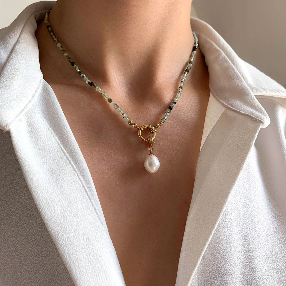Prehnit Halskette Maris - Victoire Collection